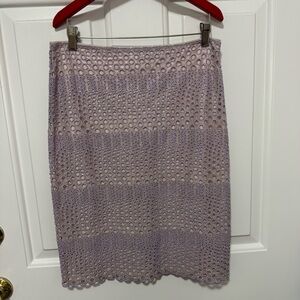 Vivienne Tam Vintage Purple Eyelet Skirt Size 1 or US Size 4